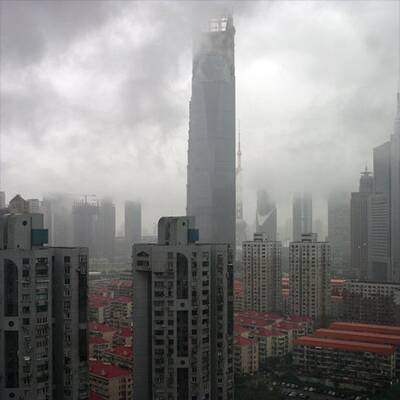 Shanghai wartet auf den Taifun