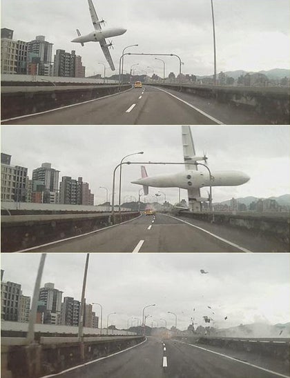 Taiwan: Flugzeug stürzt in Fluss