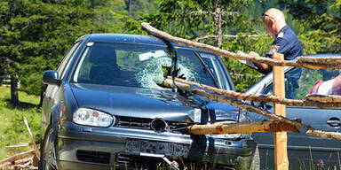 Ehepaar bei schwerem Crash gepfählt 