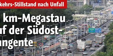 Verkehrs-Stillstand auf Wiener Tangente