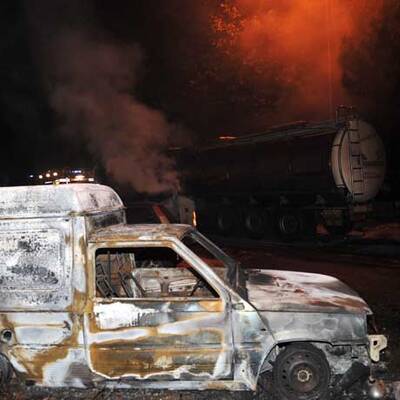 Waggon-Explosion in Italien