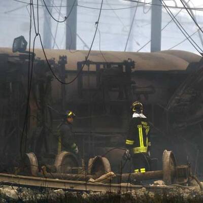 Waggon-Explosion in Italien