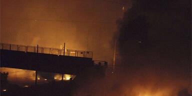 Zugwaggons mit Flüssiggas explodiert