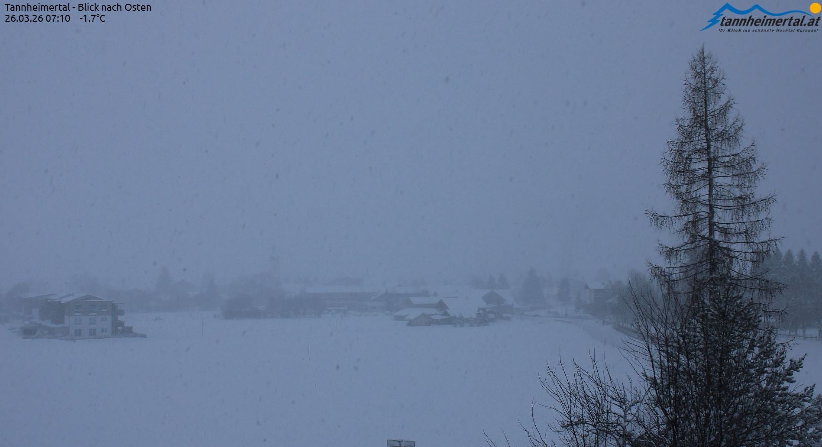 Schneefall im Tannheimer Tal