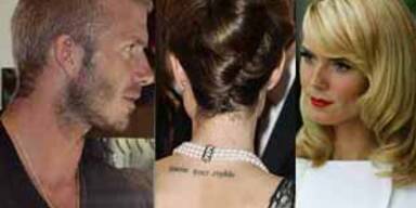 tattoos der stars beckham jolie klum