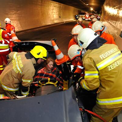 Katastrophen-Übung im Tauerntunnel
