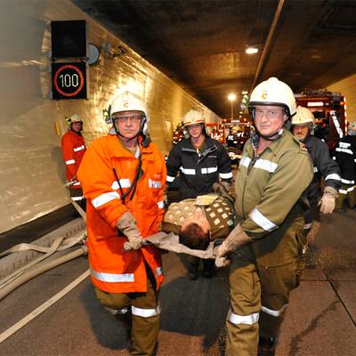 Katastrophen-Übung im Tauerntunnel