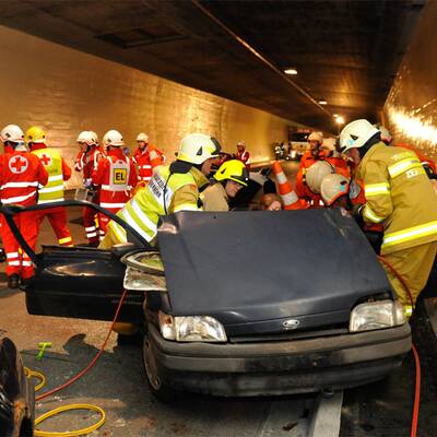 Katastrophen-Übung im Tauerntunnel