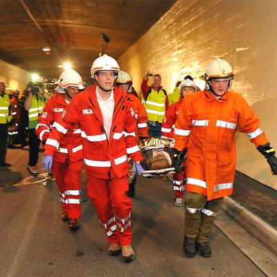 Katastrophen-Übung im Tauerntunnel