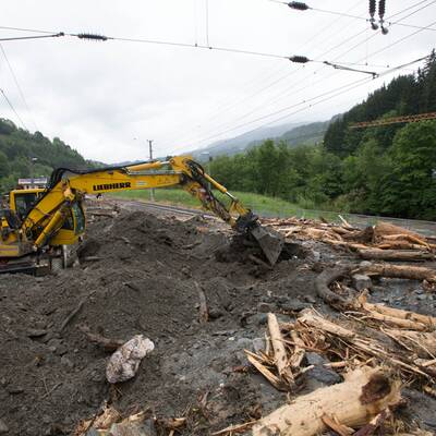 Aufräumen nach dem Hochwasser