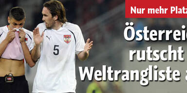 ÖFB-Team in Weltrangliste gefallen