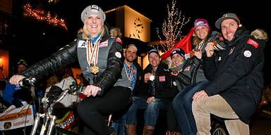 So jubelten Hirscher & Co über Gold