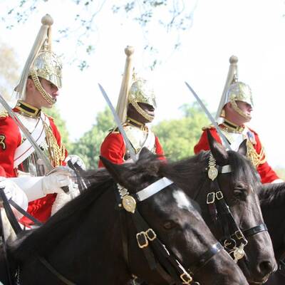 Royal Horse Guard probt für die Hochzeit