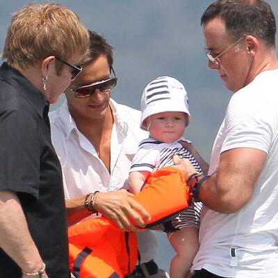 Elton John & David Furnish: Mit Baby in St. Tropez