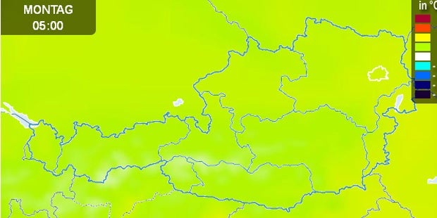 Österreich bibberte bei 3 Grad