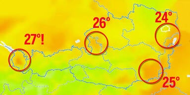 Das wird der w&auml;rmste Tag seit einem Monat