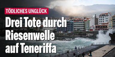 Drei Tote durch Riesenwelle auf Teneriffa