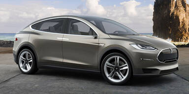 Tesla-SUV Model X vor dem Start