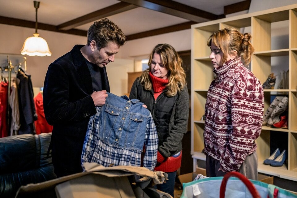 Christoph Feuerstein mit Natascha Kampuschs Schwester und deren Tochter