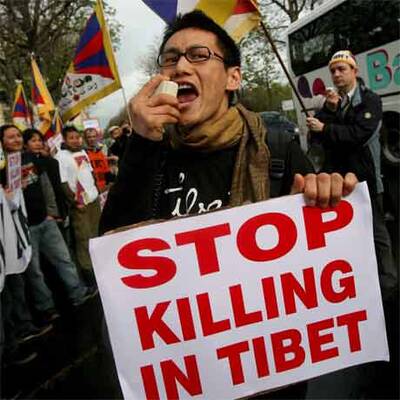 Tibet-Demos auf der ganzen Welt