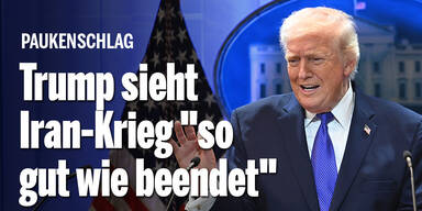 Paukenschlag! Trump sieht Iran-Krieg 
