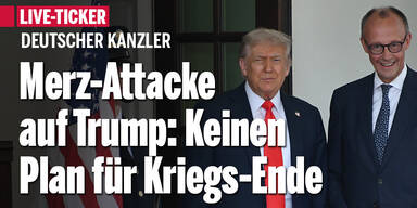 Merz-Attacke auf Trump: Keinen Plan für Kriegs-Ende