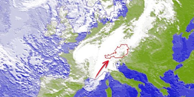 Stark-Regen ohne Ende über Österreich