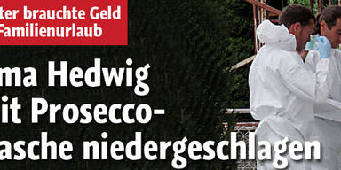 Oma Hedwig mit Prosecco niedergeschlagen