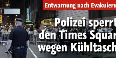 Times Square wegen Kühltasche gesperrt