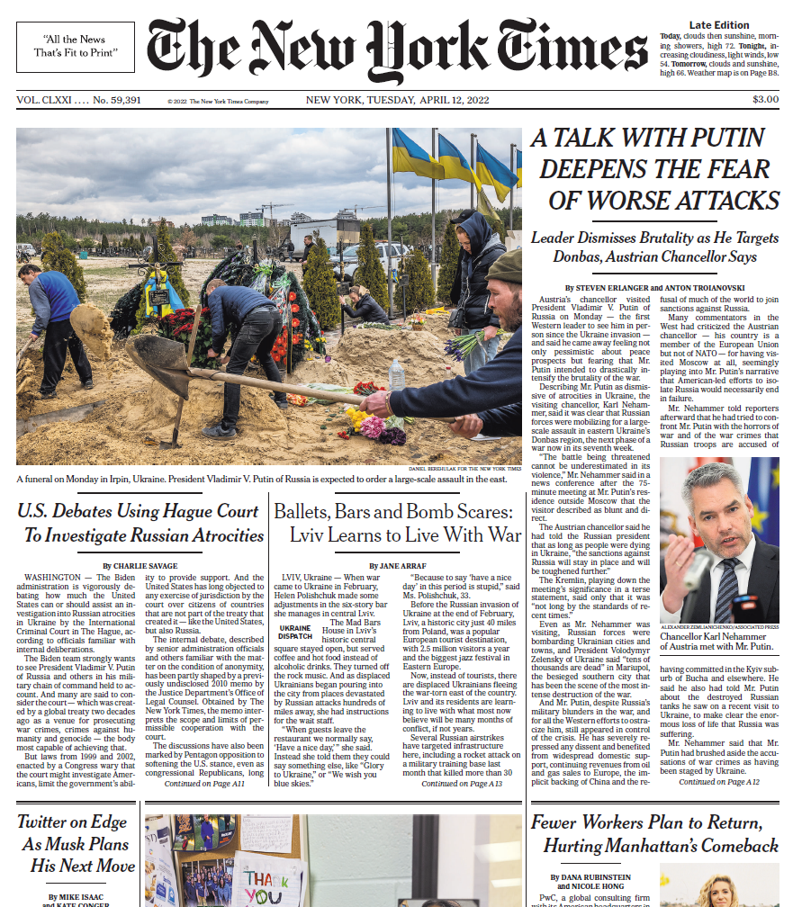 Nehammer auf der Titelseite der 