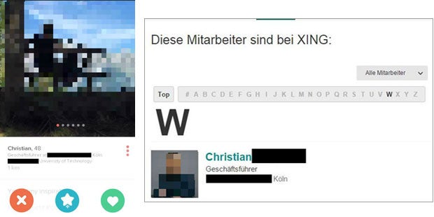 Achtung: Tinder zeigt aktuellen Job an