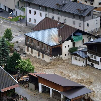 Schwere Unwetter-Schäden in Tirol