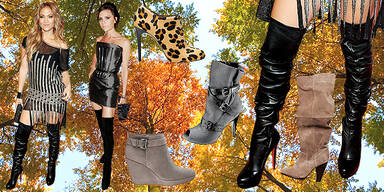 Stiefel im Herbst Jennifer Lopez Victoria Beckham