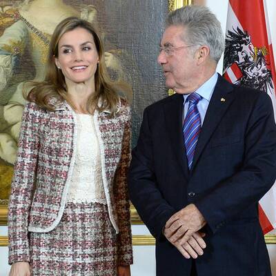 Königin Letizia von Spanien mit Bundespräsident Heinz Fischer und Gattin Margit Fischer