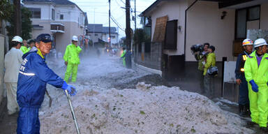 Ein halber Meter Hagel in Tokio