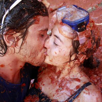 Tomatenschlacht in Spanien