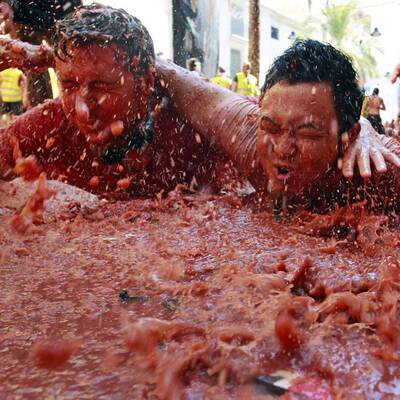 Tomatenschlacht in Spanien