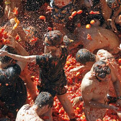 Tomatenschlacht in Spanien