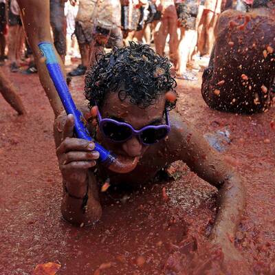 Tomatenschlacht in Spanien