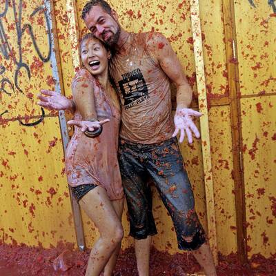 Tomatenschlacht in Spanien