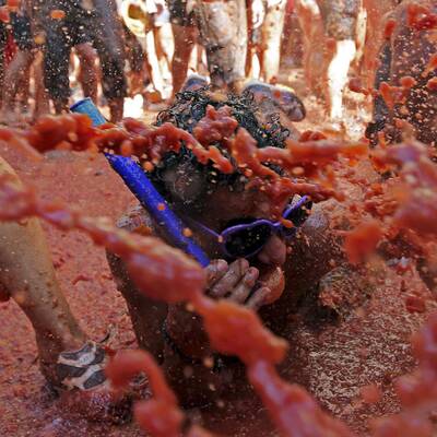Tomatenschlacht in Spanien