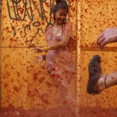 Tomatenschlacht in Spanien