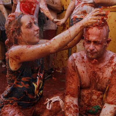 Tomatenschlacht in Spanien