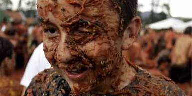 Tomatenschlacht in Kolumbien