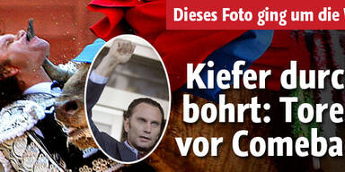 Kiefer durchbohrt: Torero macht weiter