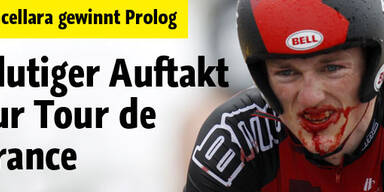 Blutiger Auftakt zur Tour de France