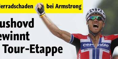 Norweger Hushovd gewinnt 3. Tour-Etappe
