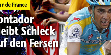 Contador bleibt Schleck auf den Fersen