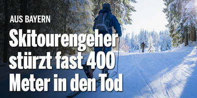 Skitourengeher (43) stürzt fast 400 Meter in den Tod