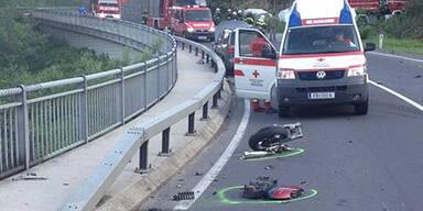 Motorrad-Crash bei Tragwein